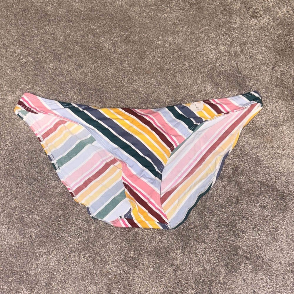 Cotton On swim Multicolor Striped Bikini Bottom size L